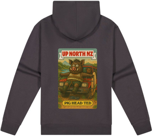 UpNorth Campfire Zip Hoodie Pig Head Ted