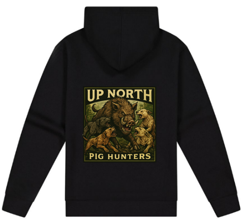 Campfire Zip Hoodie Pig Hunter