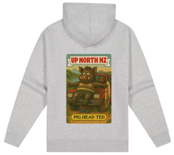 UpNorth Campfire Zip Hoodie Pig Head Ted