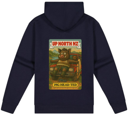 UpNorth Campfire Zip Hoodie Pig Head Ted
