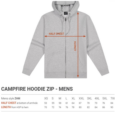 Campfire Zip Hoodie Bay of Islands